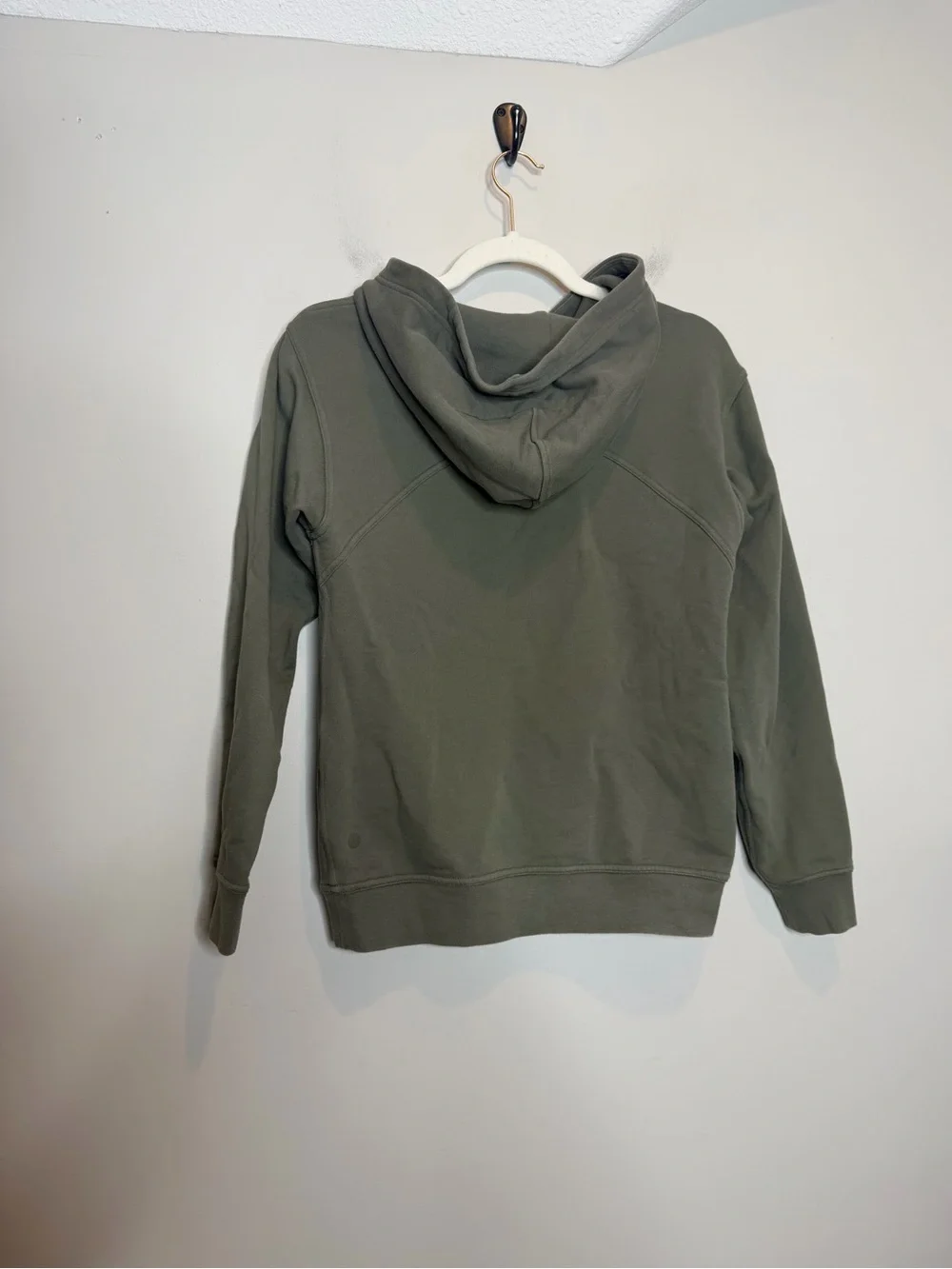 Lululemon All Yours Hoodie Terry Grey Sage Size 2 Green Pullover Sweatshirt